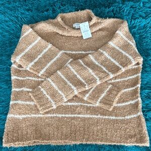 J Crew Boucle Striped Rollneck Sweater NWT